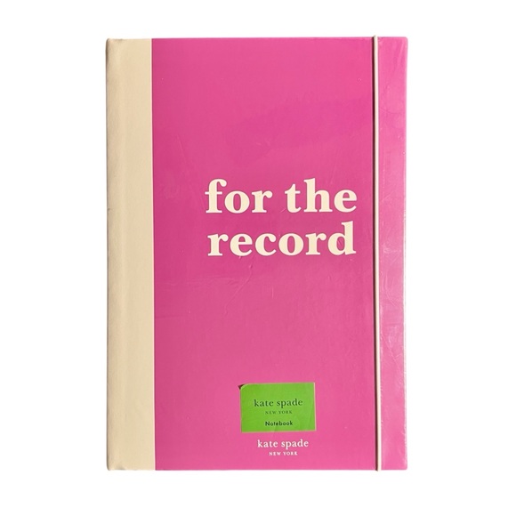 Kate Spade Pink Hardcover For the Record Take Note XL Notebook with Ribbon - Picture 6 of 6